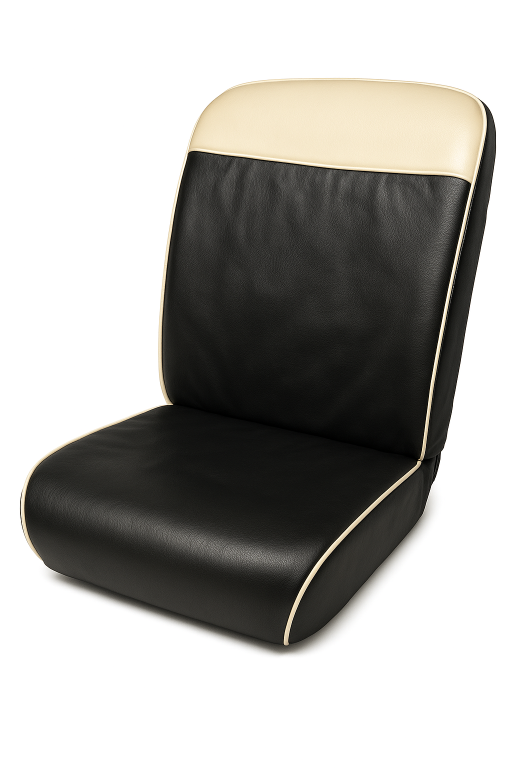 Fiat 500 F Sitzbezüge Kunstleder Schwarz/Weis